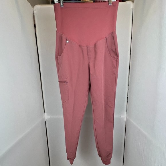 Figs maternity jogger scrub pants, mauve color, size medium - Picture 1 of 12